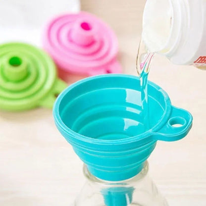 Practical Foldable Silicone Funnel  Compact Collapsible Kitchen Tool 2