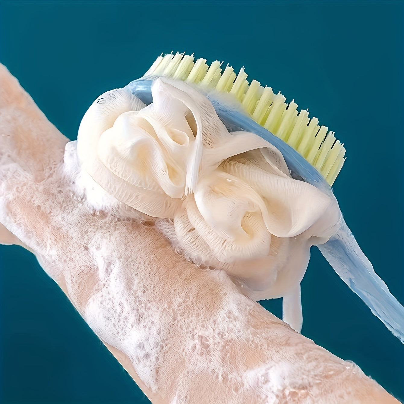 Soft Body Scrubber, Long Handle Bath Brush, Exfoliating Scrub, Skin Massager, Cleaning Brush, Bathroom Accessories