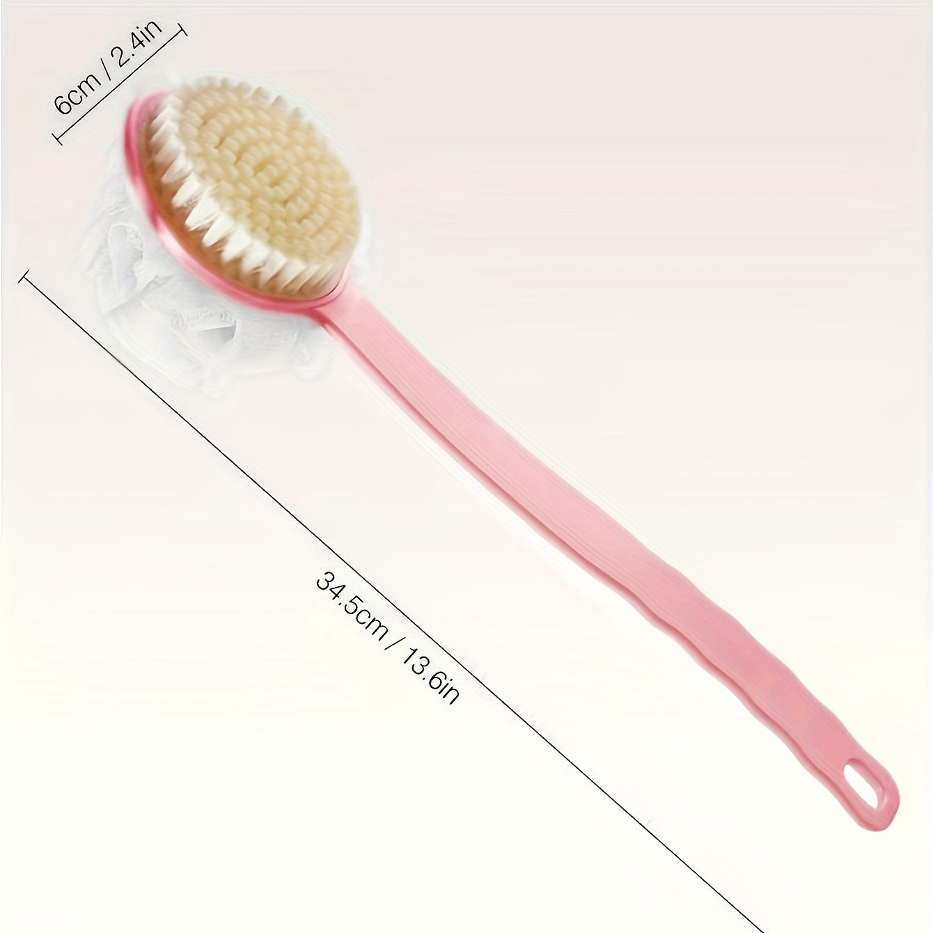 Soft Body Scrubber, Long Handle Bath Brush, Exfoliating Scrub, Skin Massager, Cleaning Brush, Bathroom Accessories