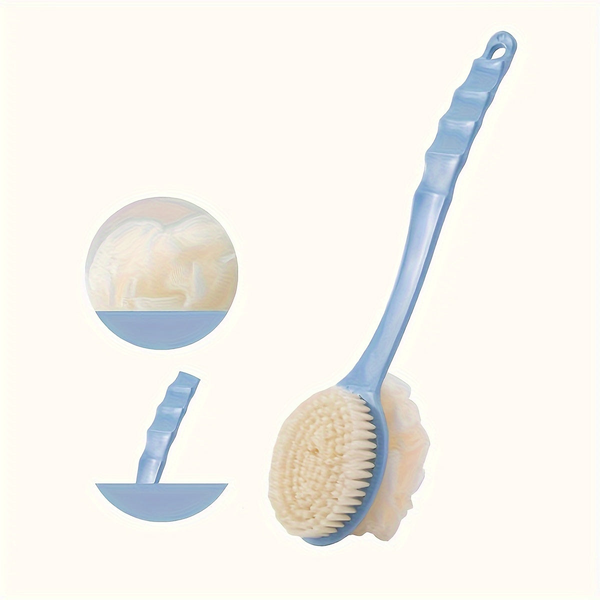Soft Body Scrubber, Long Handle Bath Brush, Exfoliating Scrub, Skin Massager, Cleaning Brush, Bathroom Accessories