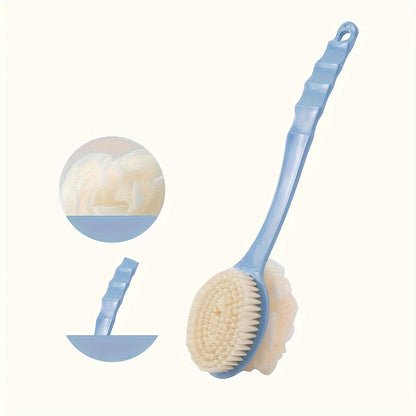 Soft Body Scrubber, Long Handle Bath Brush, Exfoliating Scrub, Skin Massager, Cleaning Brush, Bathroom Accessories
