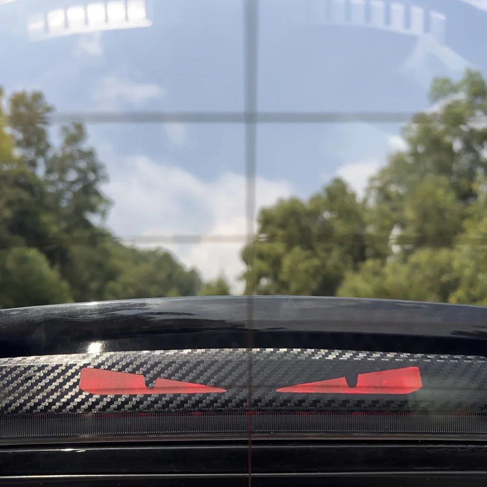 MonsterEyes Devil Eyes Tail Light Decal  Carbon Fiber Rear Light Sticker  Night Projection Sticker 2