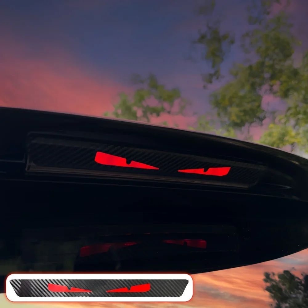 MonsterEyes Devil Eyes Tail Light Decal  Carbon Fiber Rear Light Sticker  Night Projection Sticker 3