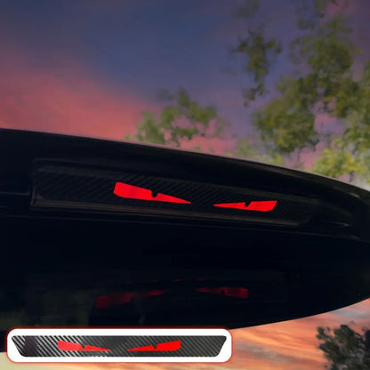 MonsterEyes Devil Eyes Tail Light Decal  Carbon Fiber Rear Light Sticker  Night Projection Sticker 3