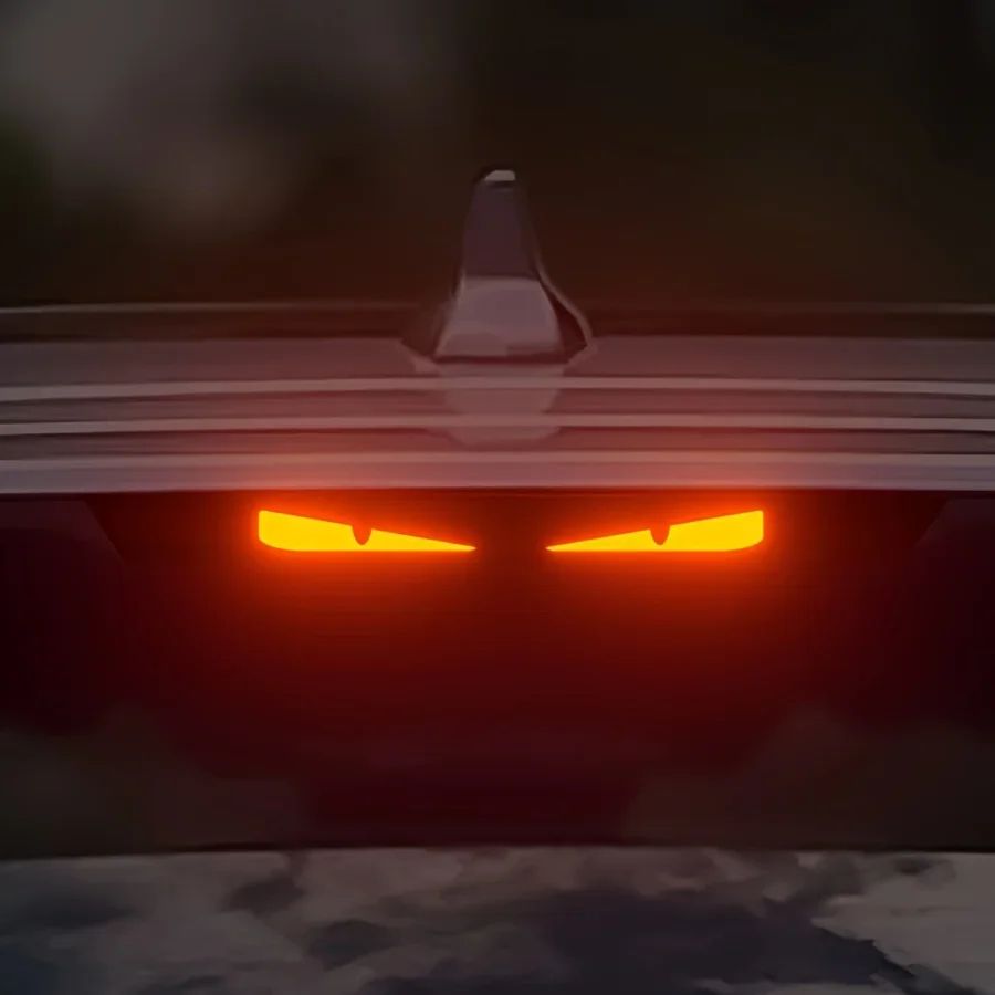 MonsterEyes Devil Eyes Tail Light Decal  Carbon Fiber Rear Light Sticker  Night Projection Sticker 4