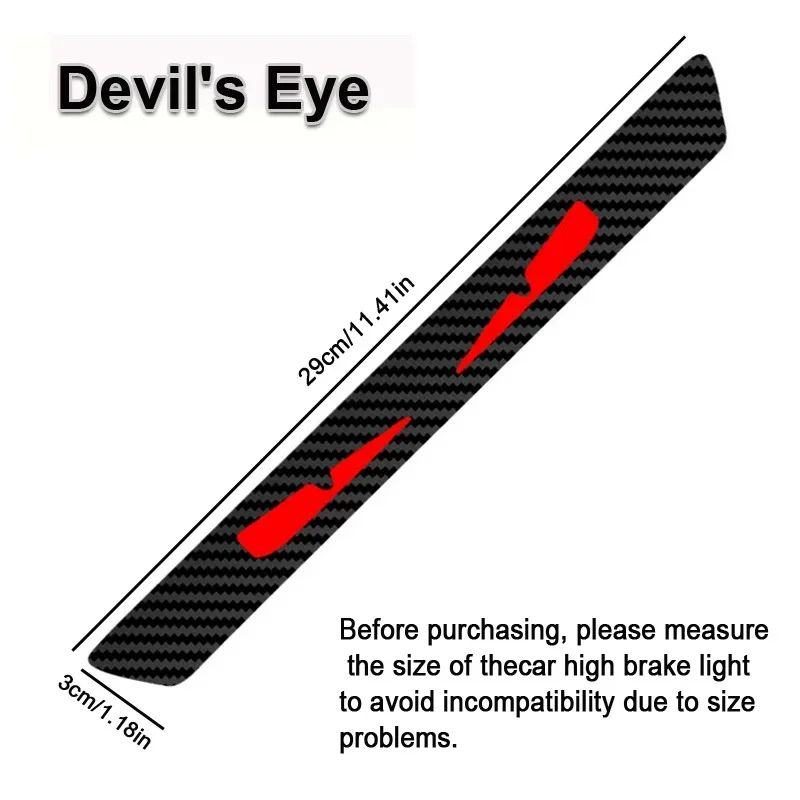 MonsterEyes Devil Eyes Tail Light Decal  Carbon Fiber Rear Light Sticker  Night Projection Sticker 1