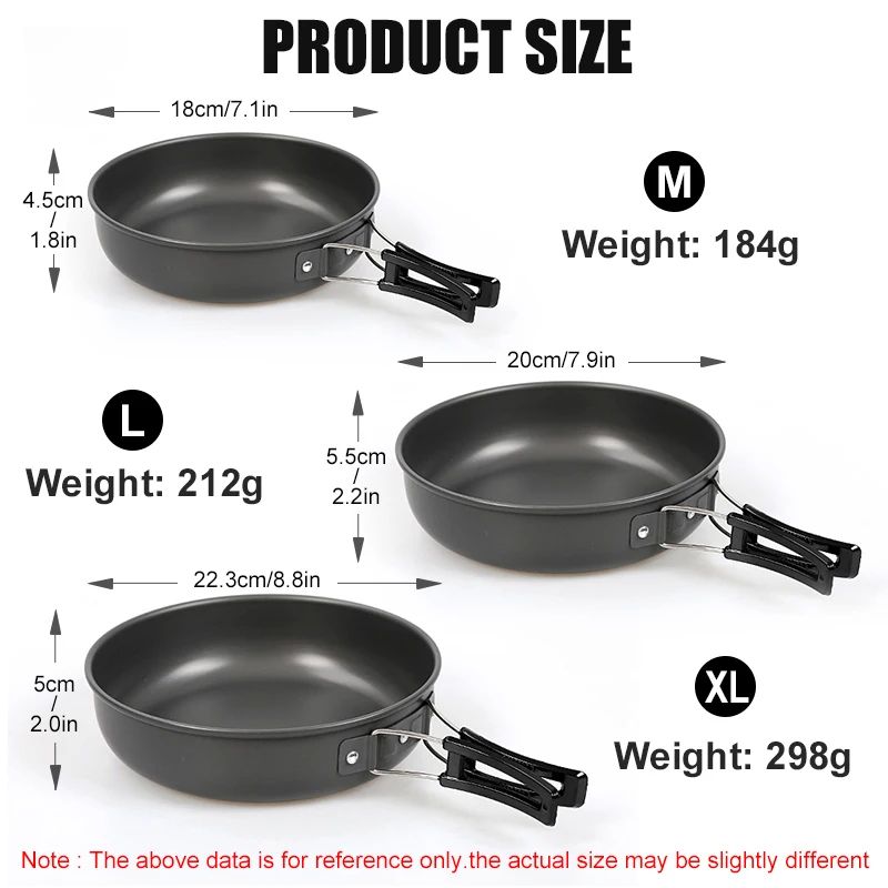 Westtune Camping Frying Pan Portable Aluminum Outdoor Cookware With Foldable Handle 1
