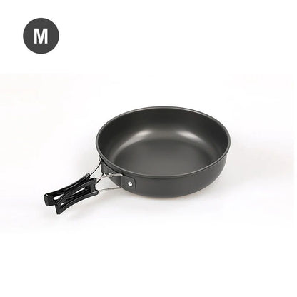 Westtune Camping Frying Pan Portable Aluminum Outdoor Cookware With Foldable Handle 11