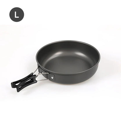 Westtune Camping Frying Pan Portable Aluminum Outdoor Cookware With Foldable Handle 12