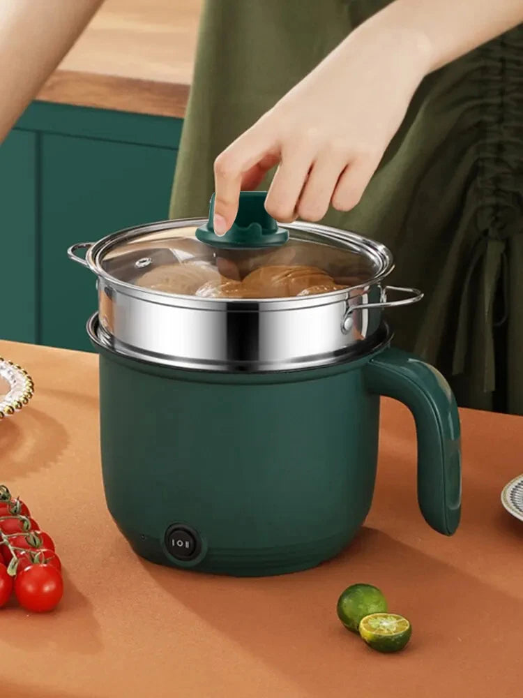 Multifunctional Electric Rice Cooker, Non Stick Mini Home Cooking Pot, Single Double HotPot Steamer