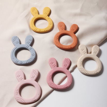 Carrot Bunny Shape Silicone Teether For Babies New Sensory Teething Toy Kids Educational Toy 1