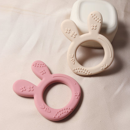 Carrot Bunny Shape Silicone Teether For Babies New Sensory Teething Toy Kids Educational Toy 2