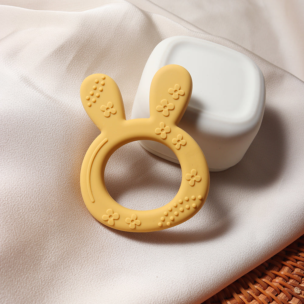 Carrot Bunny Shape Silicone Teether For Babies New Sensory Teething Toy Kids Educational Toy 6