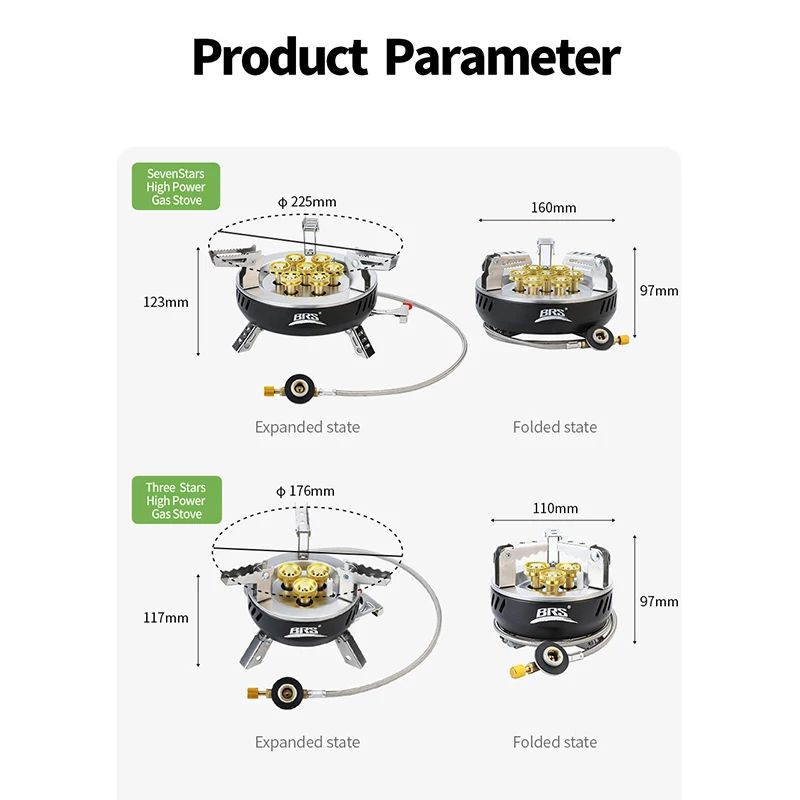 BRS High Power Camping Gas Stove Portable Outdoor Burner With Electronic Ignition 4