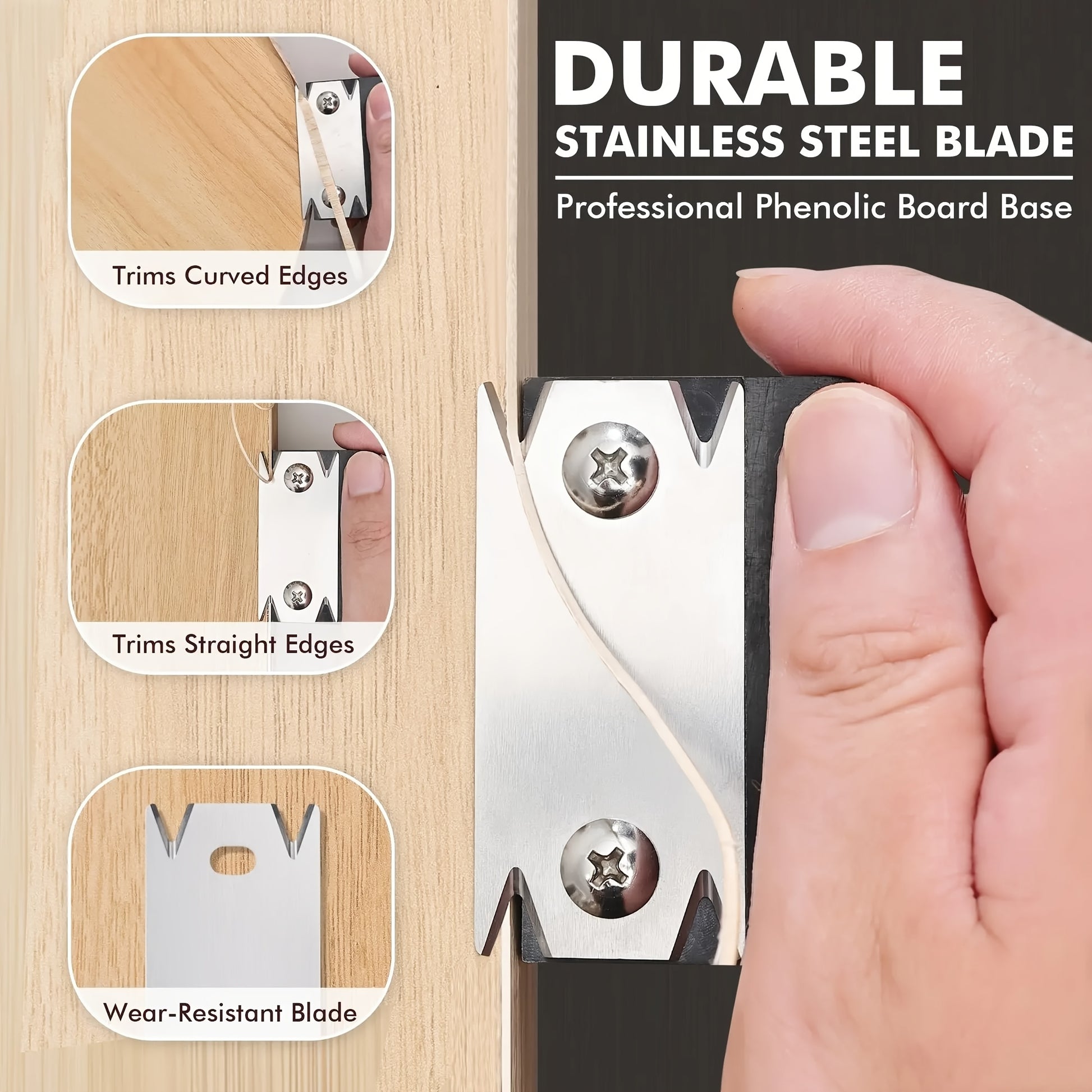 Woodworking Edge Corner Planer, Specialty Edge Banding, Trimmer Wood Chamfering Fillet Scraper, Trimming Knife