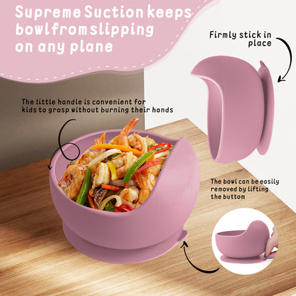 Silicone Sucker Bowl For Infant Feeding Baby Training Bowls Learning To Eat And Supplementary Food  1