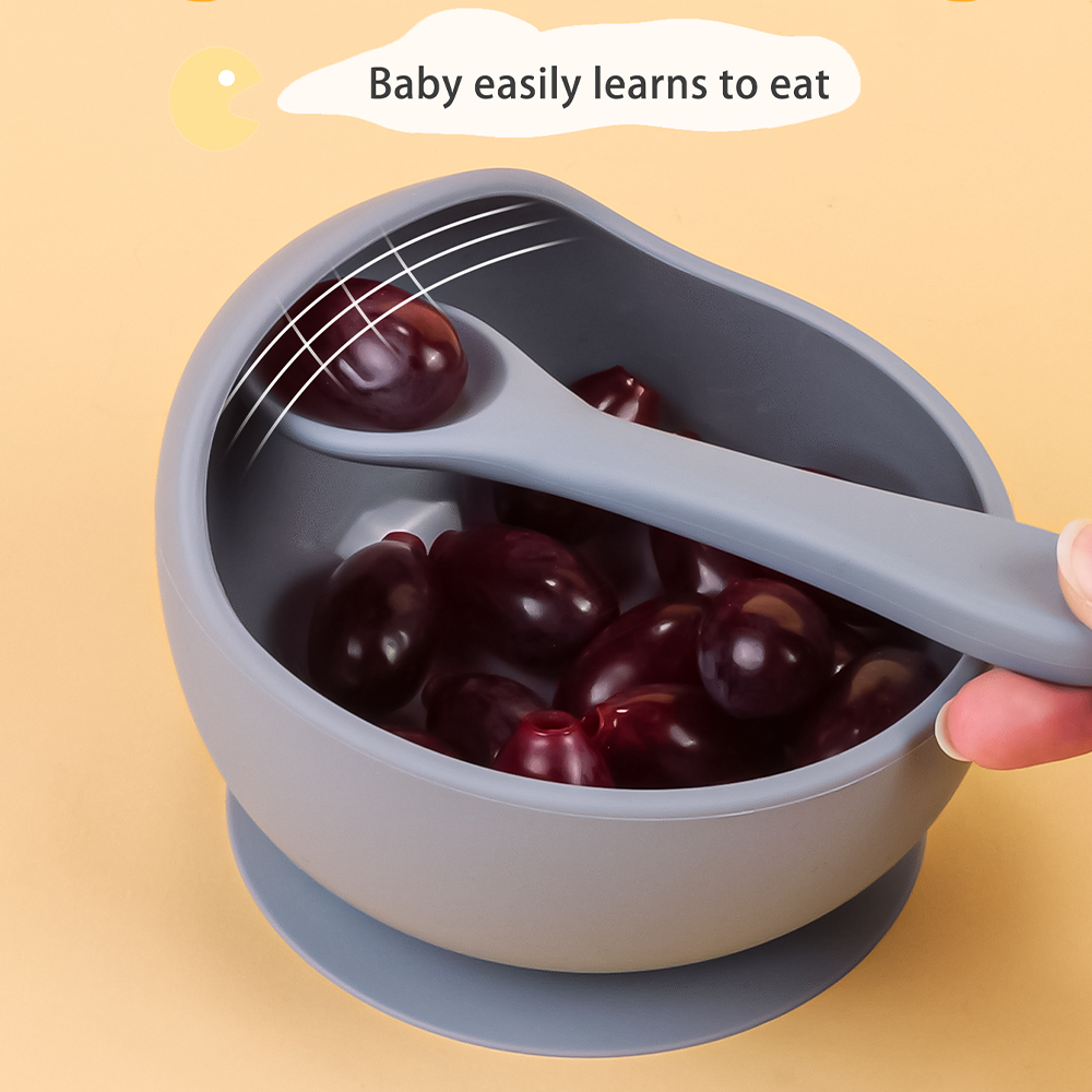 Silicone Sucker Bowl For Infant Feeding Baby Training Bowls Learning To Eat And Supplementary Food  2