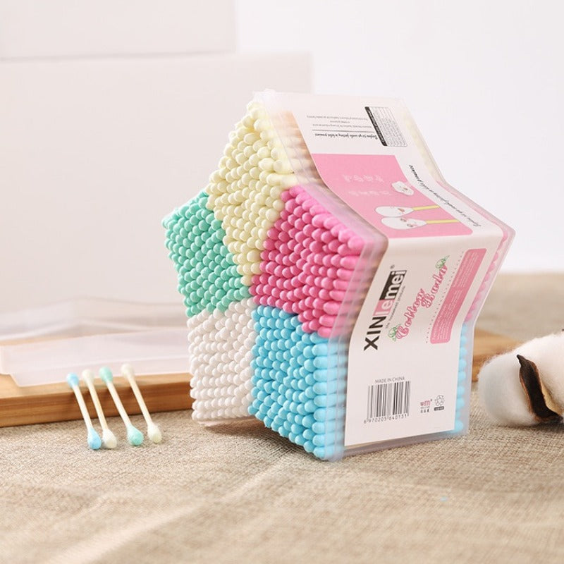 Colorful Doubleheaded Cotton Swab Sanitary Makeup Remover  Ear Cleaner 1
