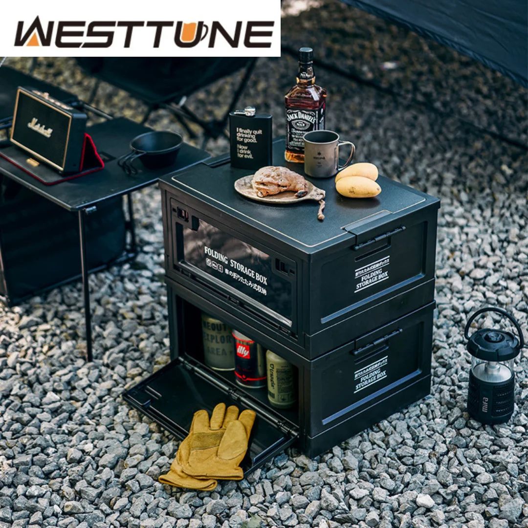 Westtune Collapsible Outdoor Storage Box Large Capacity Portable Camping Container