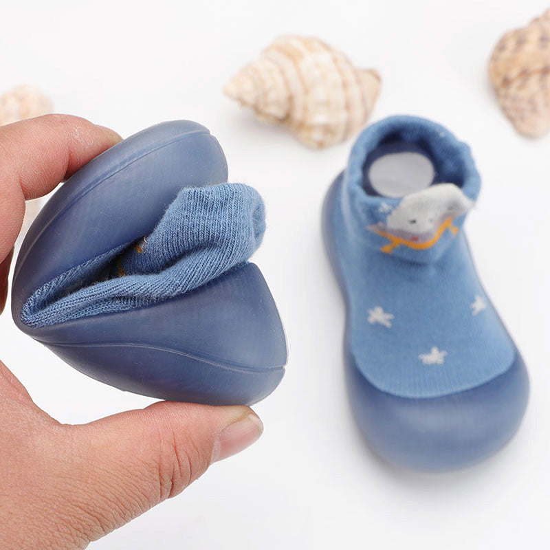 Cartoon Pattern Baby Socks Shoes For Kids Toddler First Walkers With Comfortable Rubber Sole 1