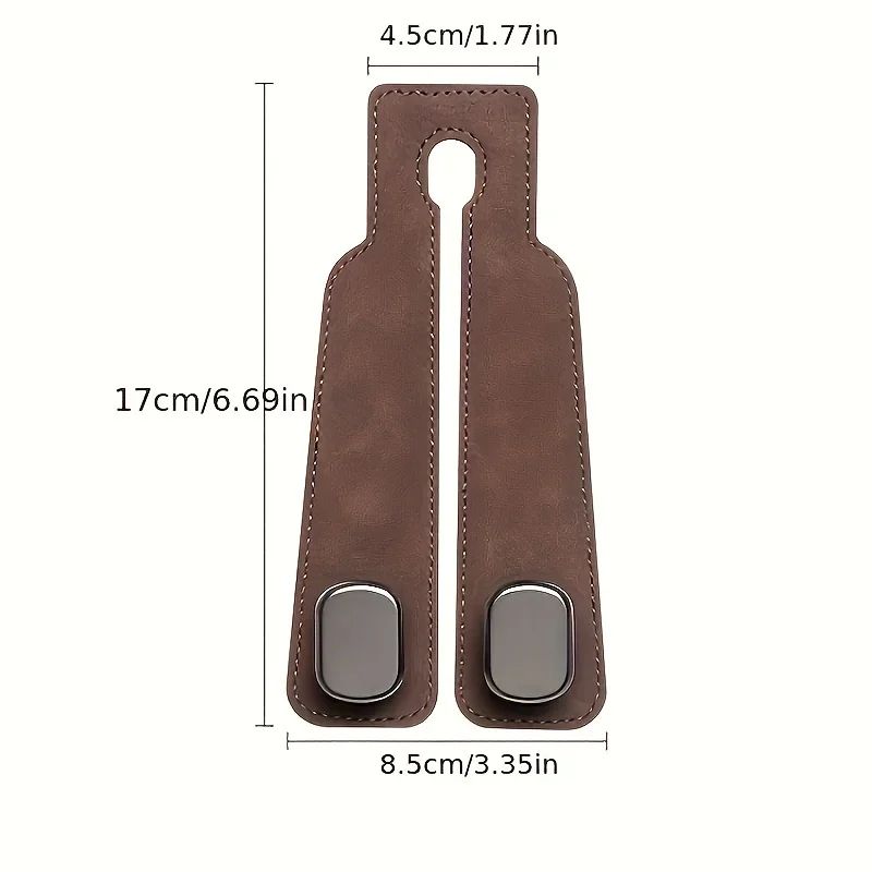 Premium Car Seat Back Hook  Leather  ABS Headrest Purse Hook 1