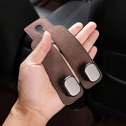 Premium Car Seat Back Hook  Leather  ABS Headrest Purse Hook 4