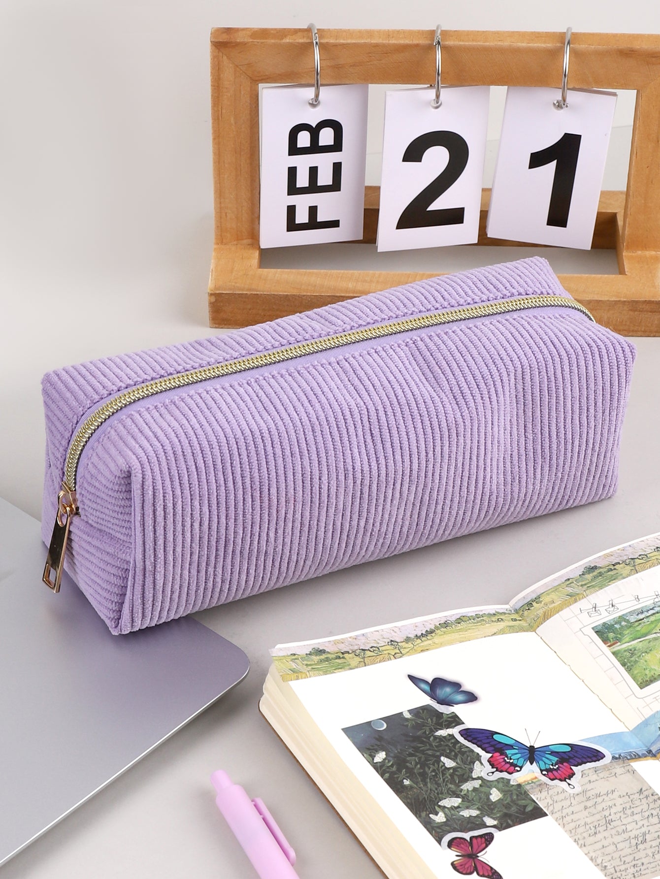 Large Capacity Pencil Case, School Supplies Stationery Bag, Solid Color Pencil Case for School
