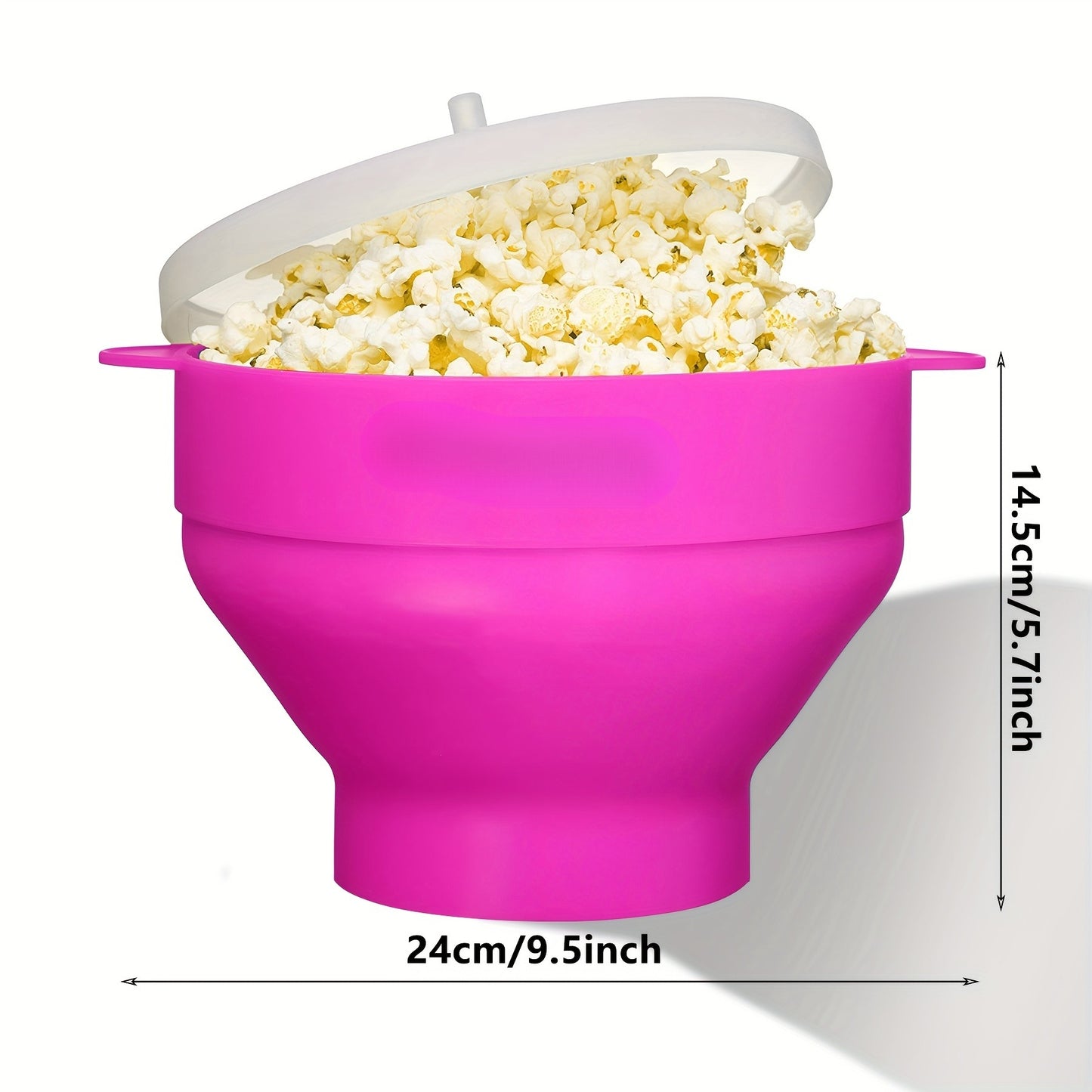Large Capacity Microwave Popcorn Maker Foldable Silicone Bowl BPAFree  Dishwasher Safe 1