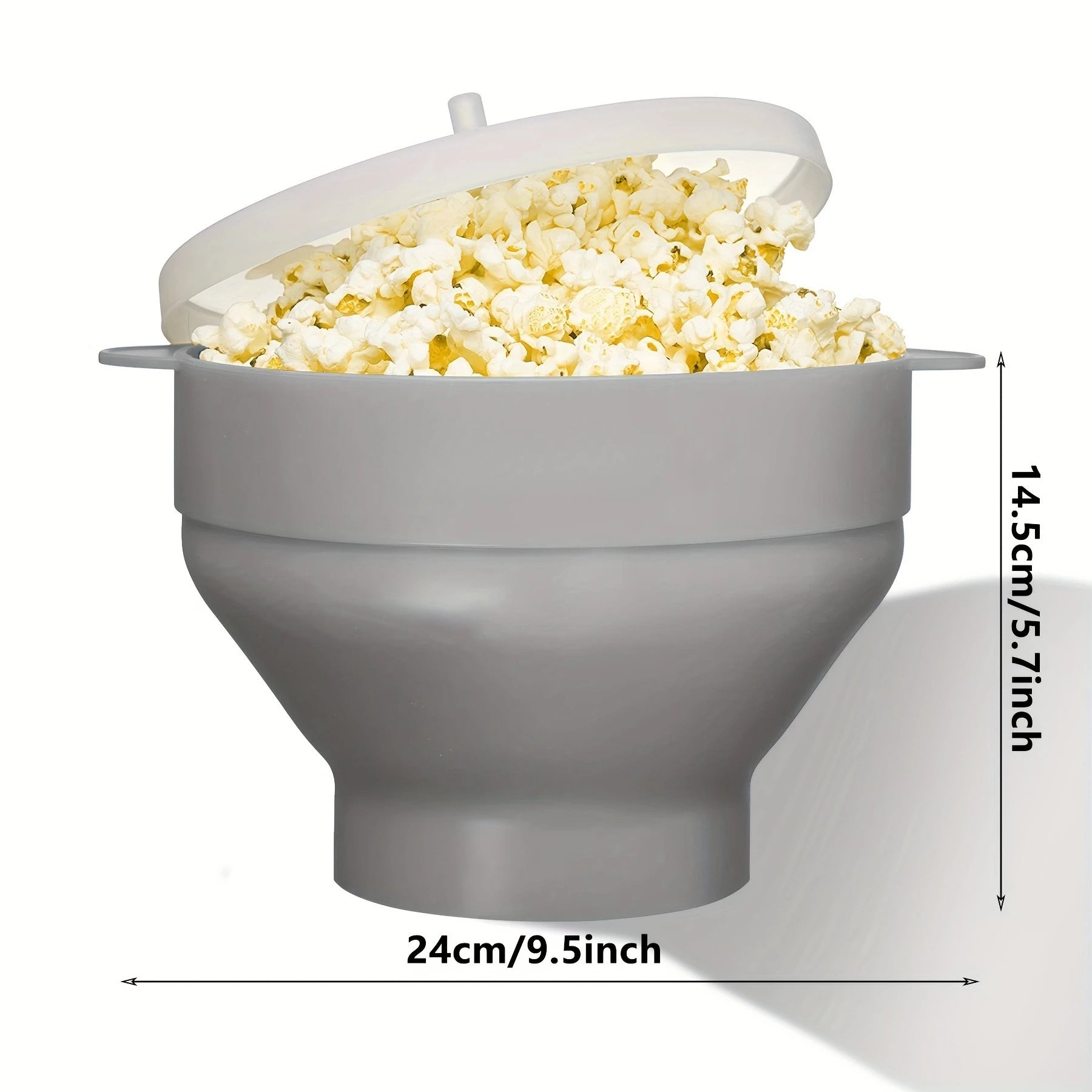 Large Capacity Microwave Popcorn Maker Foldable Silicone Bowl BPAFree  Dishwasher Safe 2