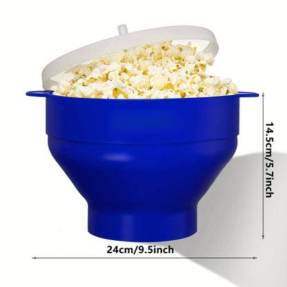 Large Capacity Microwave Popcorn Maker Foldable Silicone Bowl BPAFree  Dishwasher Safe 3