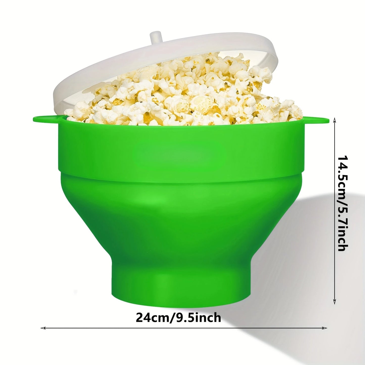 Large Capacity Microwave Popcorn Maker Foldable Silicone Bowl BPAFree  Dishwasher Safe 5
