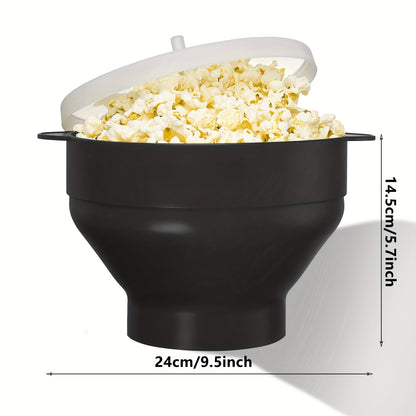 Large Capacity Microwave Popcorn Maker Foldable Silicone Bowl BPAFree  Dishwasher Safe 6