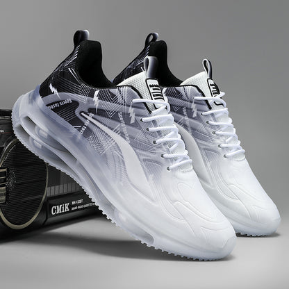 Comfortable Men's Basketball Shoes with Air Cushions, Non-Slip, Shock-Absorbing, and Breathable for Active Outdoor Use