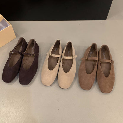 Soft Leather Women Flats Spring New Brand Round Toe Shallow Slip On Casual Ballet Shoes Elegant Dre 1