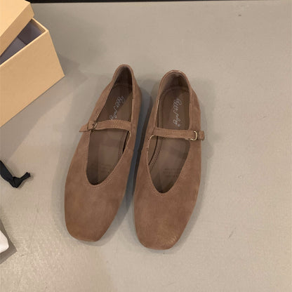 Soft Leather Women Flats Spring New Brand Round Toe Shallow Slip On Casual Ballet Shoes Elegant Dre 6