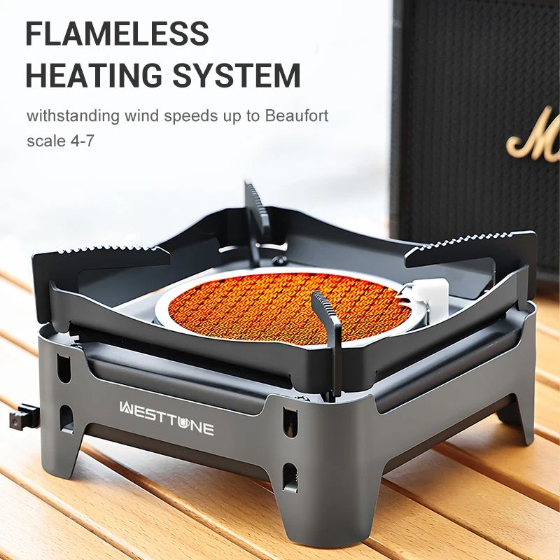 Westtune Camping Cooking Burner Portable 3600W Infrared Gas Stove With Electronic Ignition 1