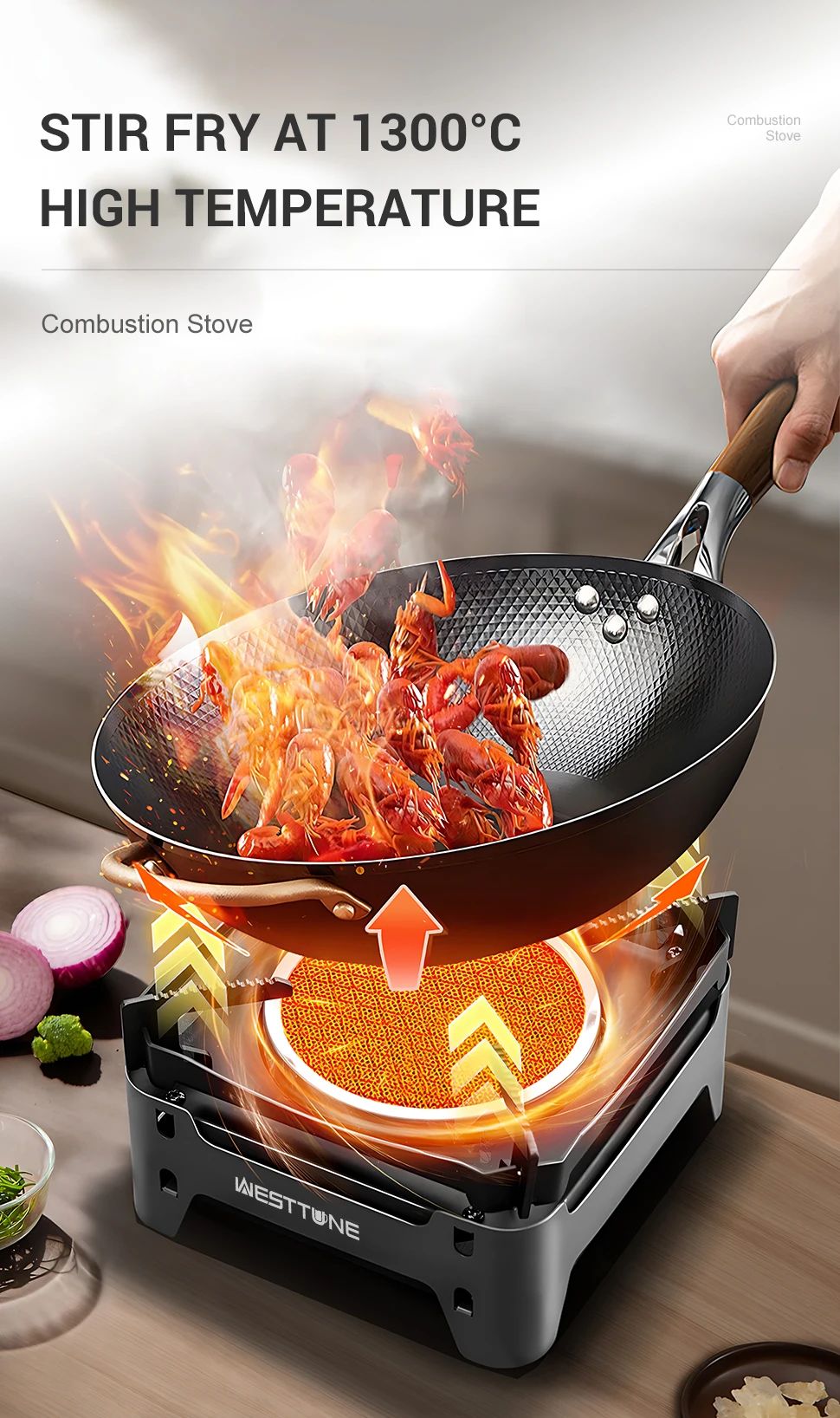 Westtune Camping Cooking Burner Portable 3600W Infrared Gas Stove With Electronic Ignition 8