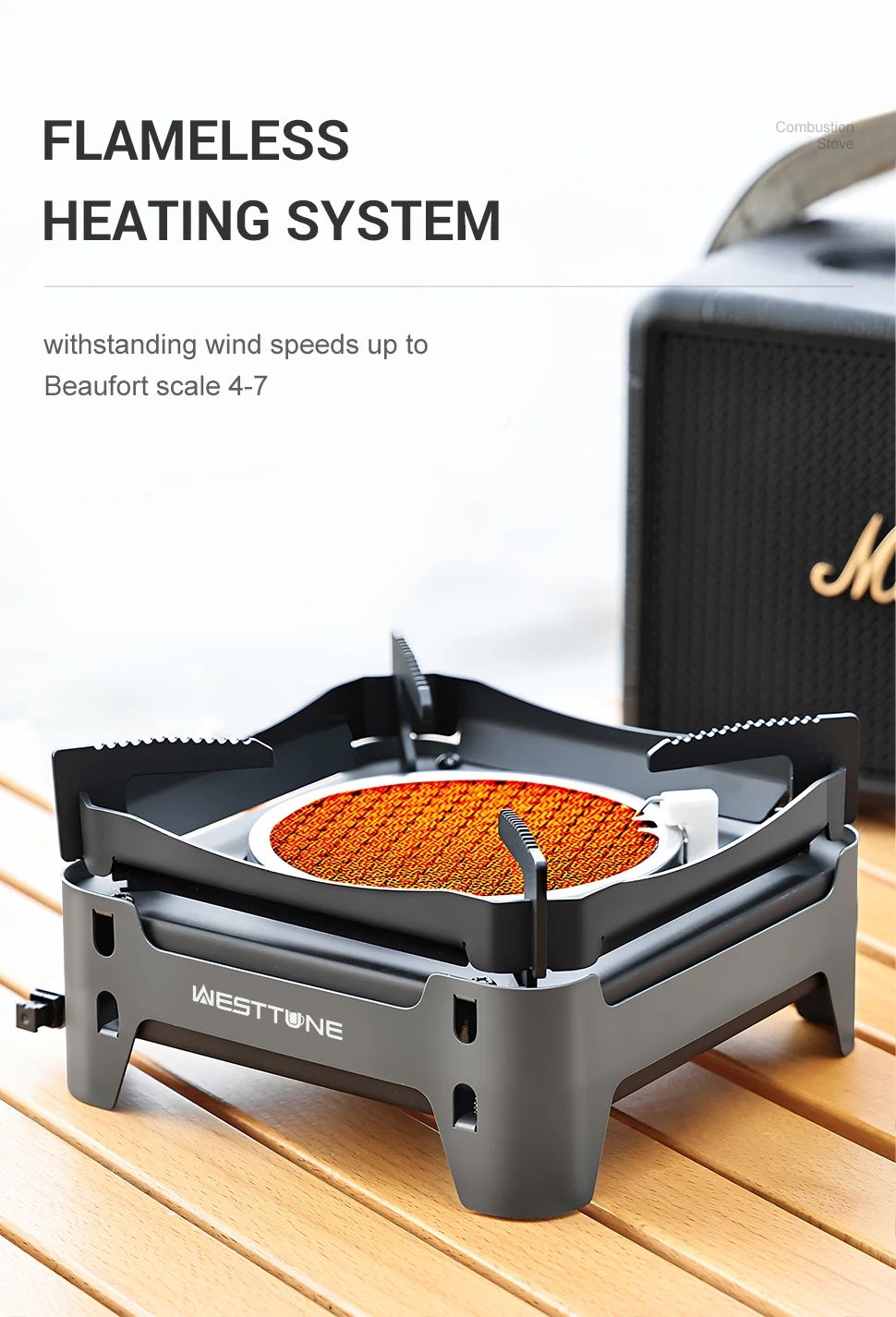 Westtune Camping Cooking Burner Portable 3600W Infrared Gas Stove With Electronic Ignition 11