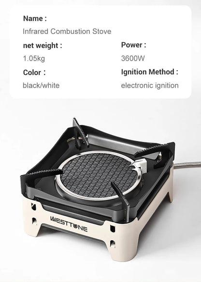 Westtune Camping Cooking Burner Portable 3600W Infrared Gas Stove With Electronic Ignition 16