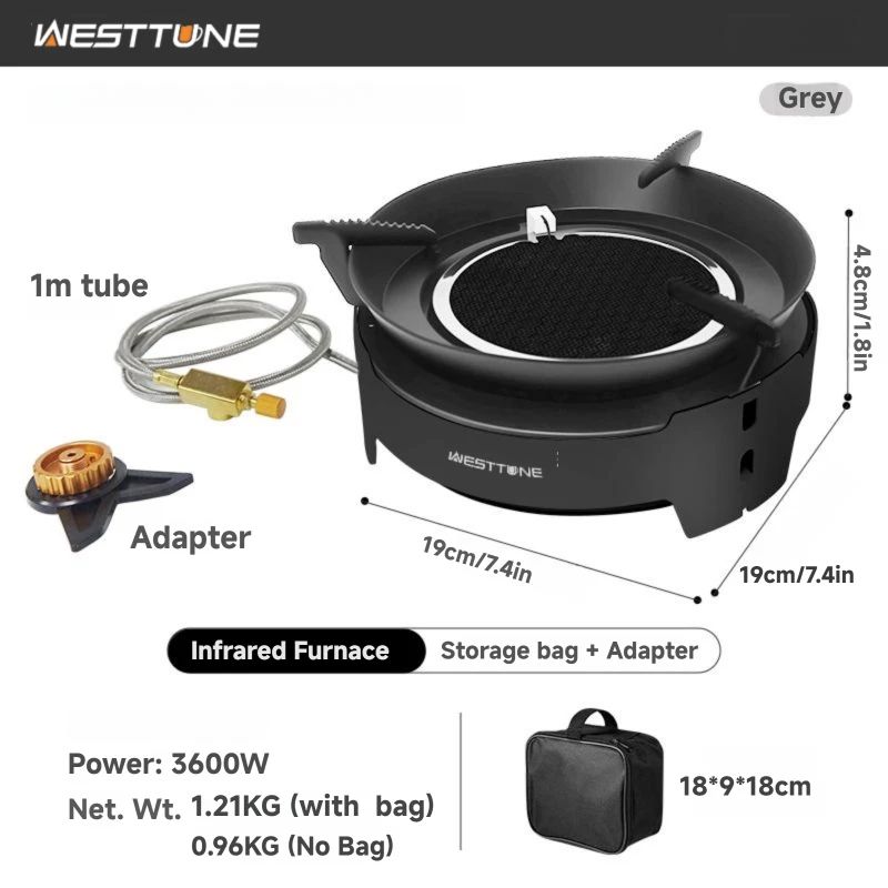 Westtune Camping Cooking Burner Portable 3600W Infrared Gas Stove With Electronic Ignition 21