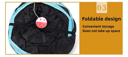 Foldable Cat Tunnel Toy Durable Breathable Play Tube For Indoor Cats 5