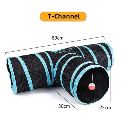 Foldable Cat Tunnel Toy Durable Breathable Play Tube For Indoor Cats 8