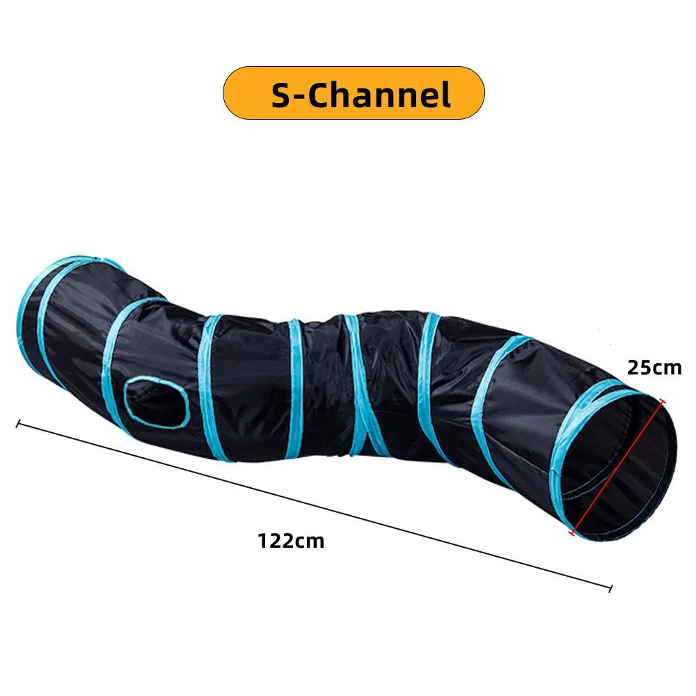 Foldable Cat Tunnel Toy Durable Breathable Play Tube For Indoor Cats 7