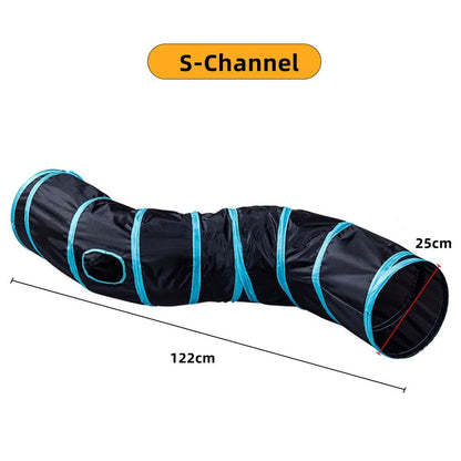 Foldable Cat Tunnel Toy Durable Breathable Play Tube For Indoor Cats 7