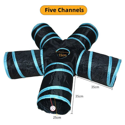 Foldable Cat Tunnel Toy Durable Breathable Play Tube For Indoor Cats 10