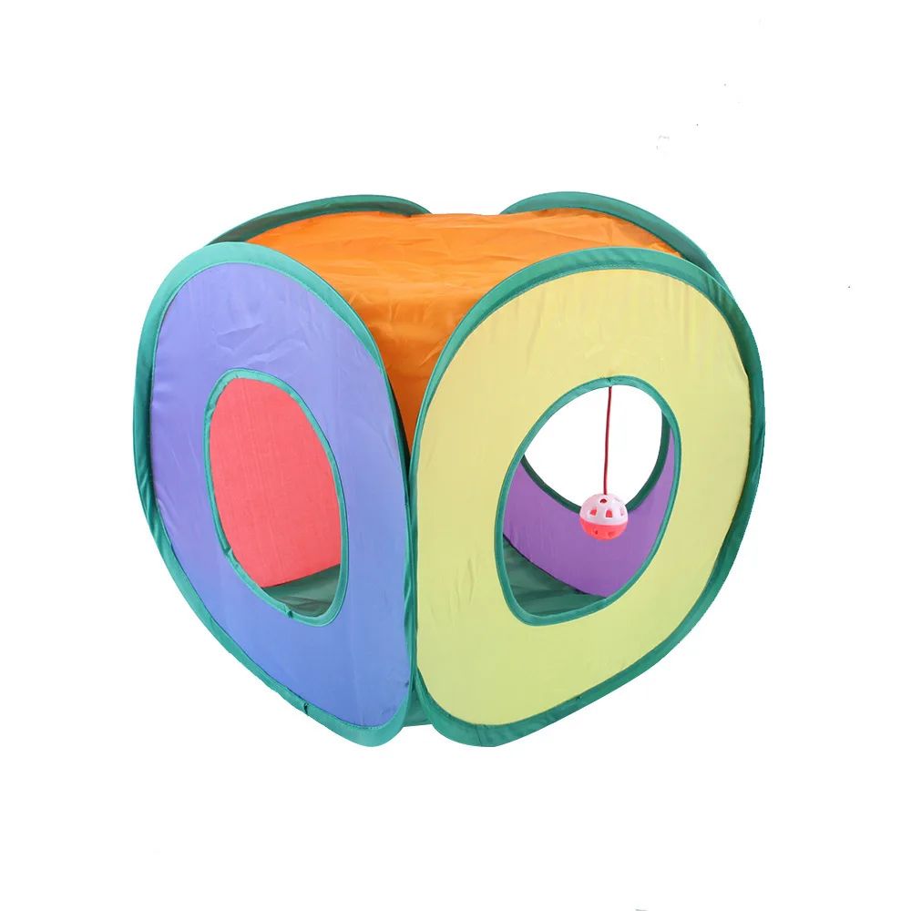 Foldable Cat Tunnel Toy Durable Breathable Play Tube For Indoor Cats 14