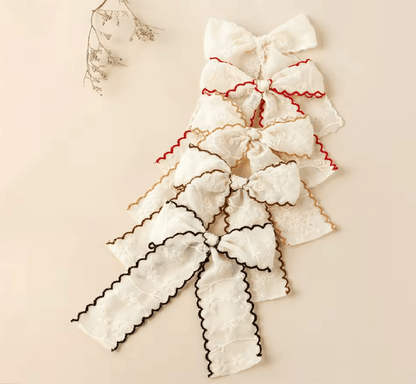 LaceBloom Girls Bow Hair Clip