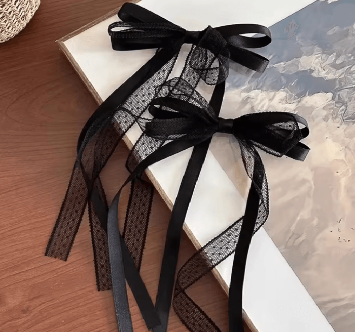 SilkLace Ribbon Bow Hair Clip 5
