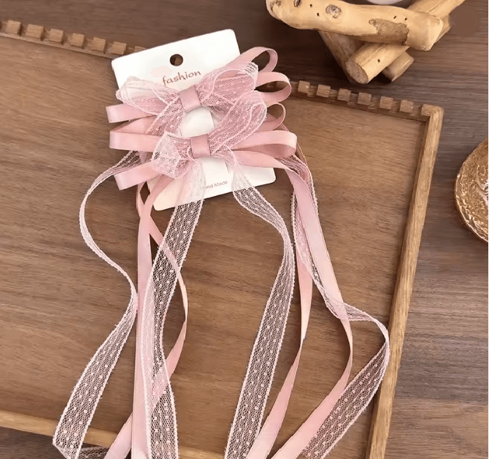 SilkLace Ribbon Bow Hair Clip 6