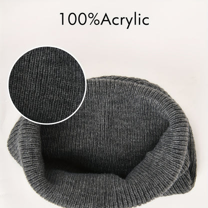 Windproof Winter Autumn Knitted Beanie Hat Soft Elastic Cycling Skull Cap Warm Hiking Camping Headc 1